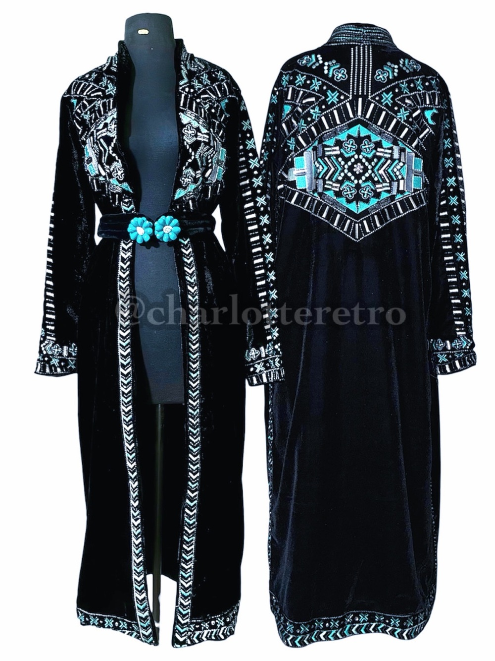 Crazy Train • The Strait • Embroidered Velvet Duster